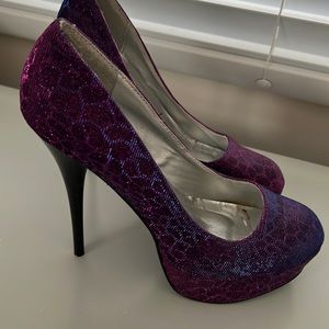 High heels, purple. Slightly worn, in great condition